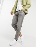 Asos Design Classic Rigid Jeans In Washed Black With Abrasions