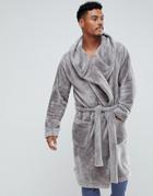 Asos Fleece Robe - Gray