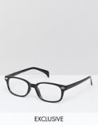 Reclaimed Vintage Inspired Square Clear Lens Glasses In Black Exclusive To Asos - Black