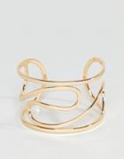Asos Sleek Twist Cuff Bracelet - Gold
