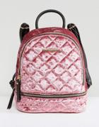 Aldo Adroiana Velvet Mini Backpack - Pink