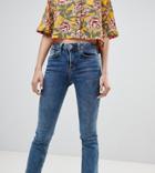 River Island Cropped Flare Jeans - Blue
