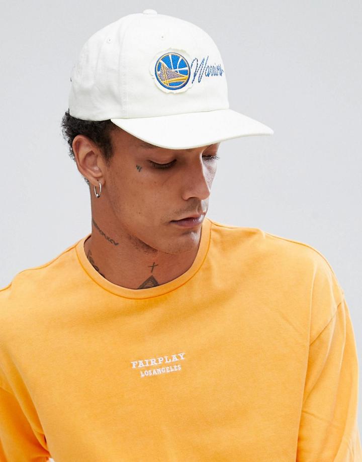 Mitchell & Ness Vintage Baseball Cap Golden State Warriors Exclusive To Asos - White