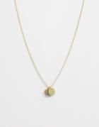 Pieces Tress Disc Necklace - Gold