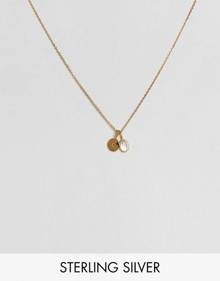 Carrie Elizabeth Initial C Cluster Necklace - Gold