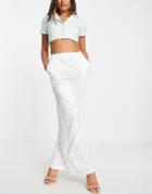 In The Style X Syd & El Wide Leg Pant In White - Part Of A Set-neutral