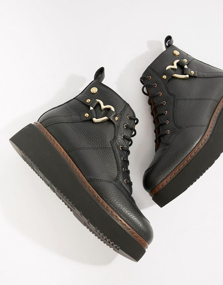 Love Moschino Flatform Ankle Boots - Black