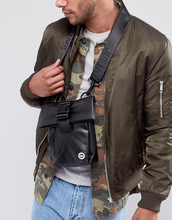 Hype Rolltop Flight Bag In Black - Black