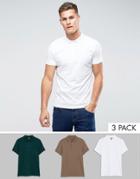 Asos Jersey Polo 3 Pack Save - Multi