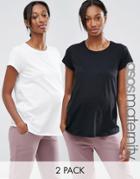 Asos Maternity Crew Neck T-shirt 2 Pack - Multi