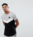 Good For Nothing Muscle T-shirt In Speckle With Contrast Panel - Black