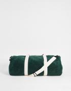 Asos Design Holdall Barrel Bag In Khaki Towelling With Shoulder Strap 37 Liters-green