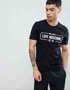 Love Moschino T-shirt In Black With Chest Logo - Black