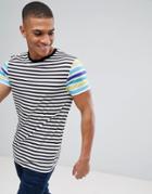 Asos Muscle T-shirt With Contrast Stripe - Multi