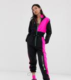 Collusion Nylon Zip Through Jumpsuit-multi