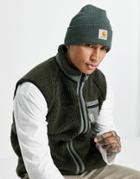Carhartt Wip Scott Lined Beanie In Green Heather
