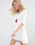 First & I Festival Dress - White