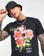 Criminal Damage Bloom T-shirt In Black