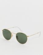 Ray-ban Round Metal Sunglasses 0rb3447-gold