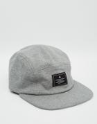 Asos 5 Panel Cap In Gray Jersey - Gray