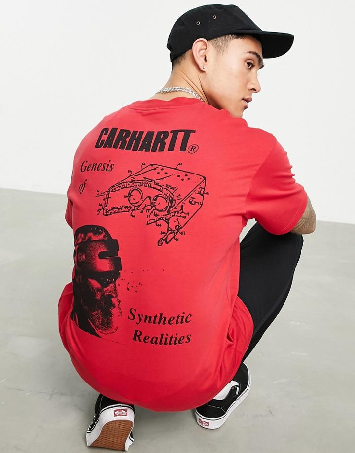 Carhartt Wip Synthetic Realities Backprint T-shirt In Red