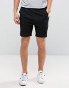 Jack & Jones Core Jersey Shorts With Rib Side Detail - Black
