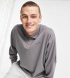 Collusion Oversized Polo In Heavy Jersey Fabric In Gray Set-grey