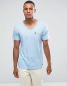 Produkt T-shirt With Pocket Tape Detail - Blue