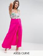 Asos Curve Chiffon Sarong Beach Skirt - Pink