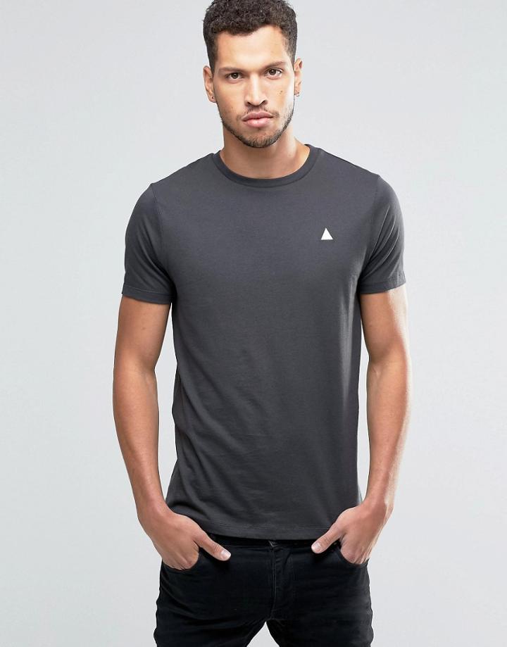 Asos T-shirt With Crew Neck And Logo In Gray - Olive