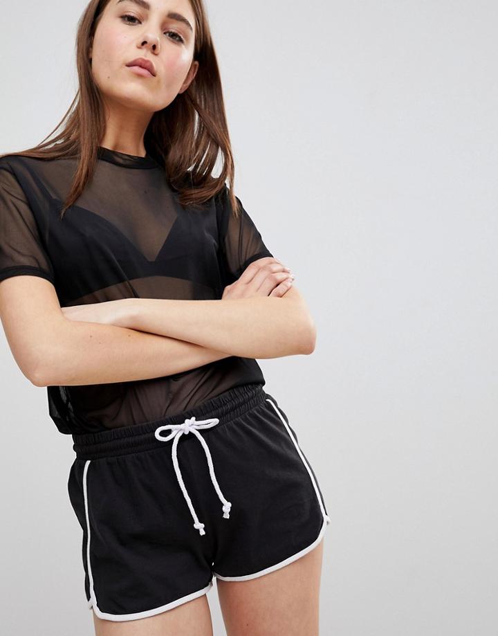 Brave Soul Lillian Sporty Shorts - Black