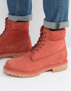 Timberland Classic 6 Inch Premuim Boots - Red
