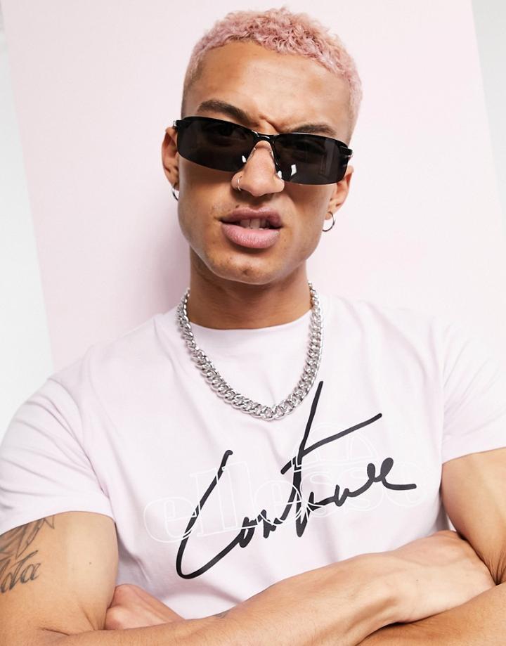 The Couture Club X Ellesse Soleada Logo T-shirt In Purple