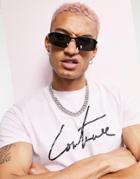 The Couture Club X Ellesse Soleada Logo T-shirt In Purple