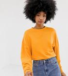 Weekday Sweatshirt In Orange Melange - Orange
