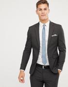 Burton Menswear Skinny Fit Suit Jacket In Charcoal - Gray