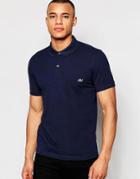 Jack & Jones Pique Polo Shirt With Pocket - Navy