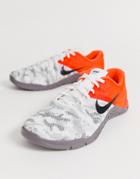 Nike Training Metcon 4 Sneakers In White Camo