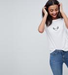 Asos Tall Valentines T-shirt With Tattoo Heart - White