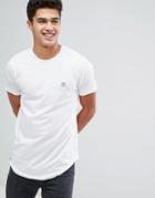 Le Breve Raw Edge Longline T-shirt - White