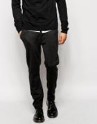 Asos Skinny Joggers With Popper Hem Details - Gray