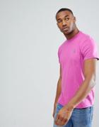 Psycho Bunny Crew Neck T-shirt Regular Fit In Purple - Purple