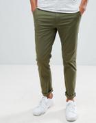 Selected Homme Chinos In Straight Fit - Green