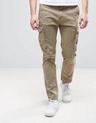 Celio Cargo Pant In Slim Fit - Beige