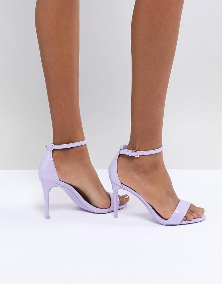 Aldo Two Part Shoe With Ankle Strap In Lilac - Purple