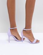 Aldo Two Part Shoe With Ankle Strap In Lilac - Purple