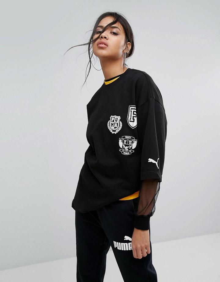 Puma X Fenty Short Sleeve Crew Neck Tee - Black