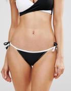 New Look Color Block Gathered Bikini Bottom - Multi