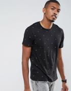 Pull & Bear T-shirt In With Dot Print Black - Black