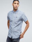 Rvca Overlap Print Shirt - Blue